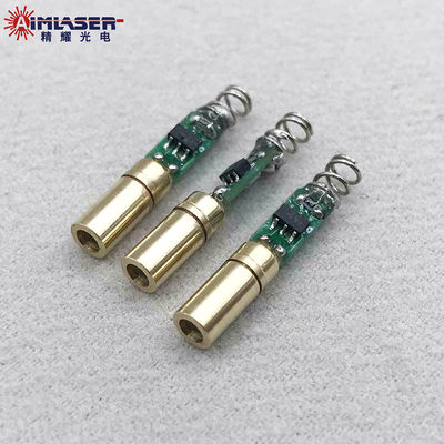 Industrial Mini Laser Modules 520nm 5mW Green Dot Laser Head With Spring