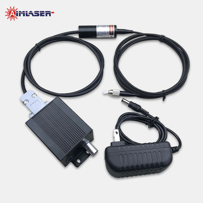 660nm 10mW 4um Fiber Laser Modules With Knob Power Adjustment FC / PC Connector