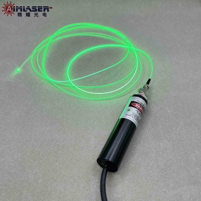 Coaxial Fiber Coupled Laser Diode Module 520nm 30mW 170um Corning Light Diffusing Fiber Laser Source
