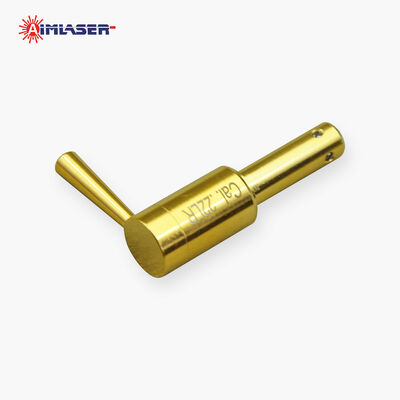 .22 LR Laser Bore Sight avec poignée Chambre de cartouche laser dorée pour pistolets et fusils de calibre.22 LR
