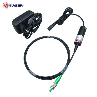 Module laser à diode à fibre couplée monomode 30mW 638nm avec cœur de fibre 4µm, connecteur FC/PC, pilote et adaptateur secteur